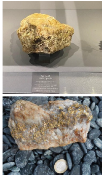 Photos de caillou de 3kg contenant 1 kg d'Or.